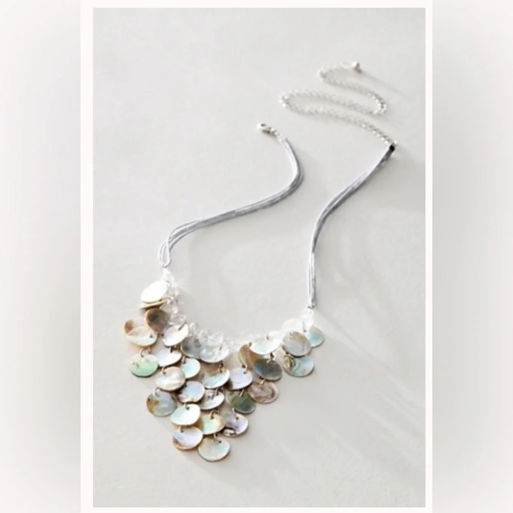 Free People beautiful choker in abalone. - Picture 2 of 2